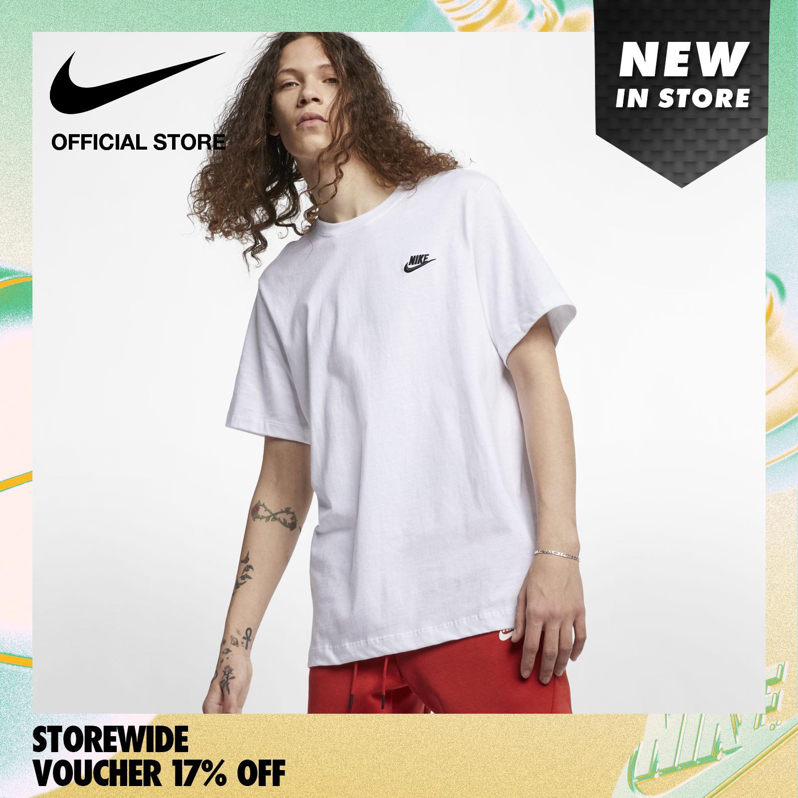 Nike Men's Sportswear Club T-Shirt - White